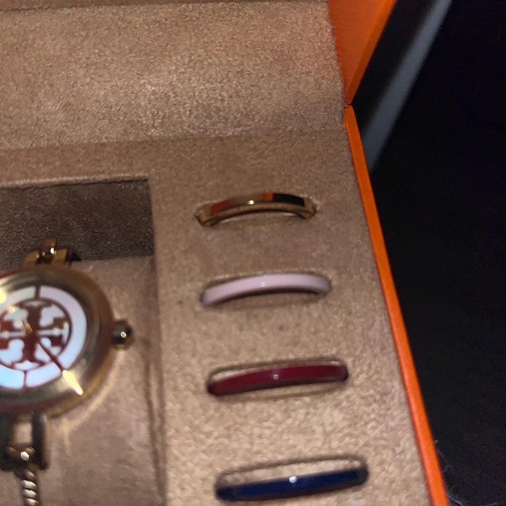 Tory Burch Gold Watch Set with Interchangeable Bands - Picture 4 of 5
